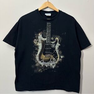 Vintage Fender Guitar Stratocaster Rock & Roll Lifestyle T Shirt Adult Size XL
